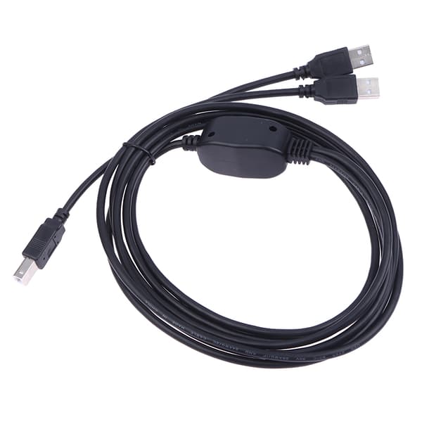 2-i-1 USB A til B printerkabel til 3D-printer splitter til to