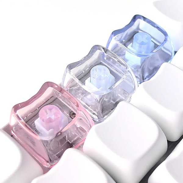 10/20 st e Kattformade transparenta tangentkapslar PBT 1U PC Tom tangent C 10pcs Glitter