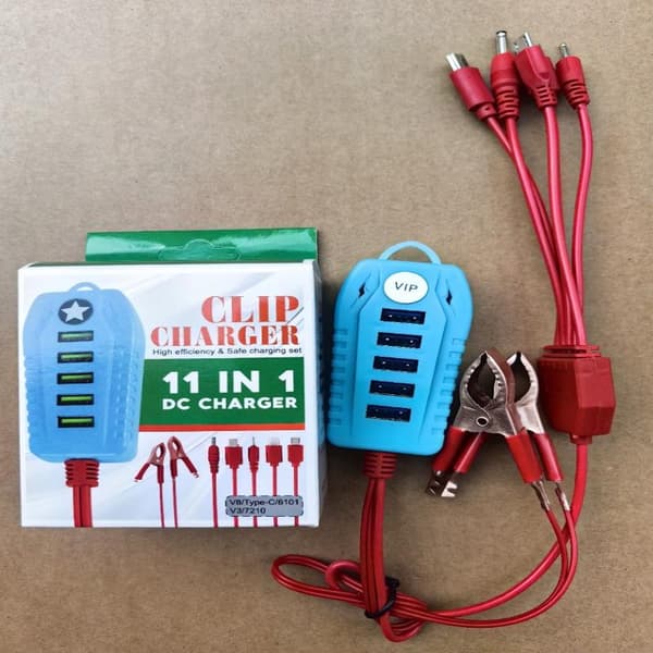 1 stk 4/5USB Clipoplader USB-interface Universal Batteri Telefon A1