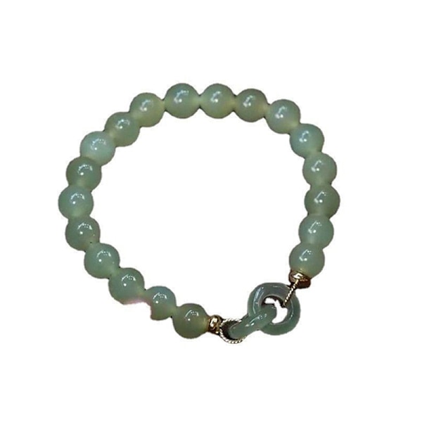 Sommar Alla hjärtans dag present Love Heart Jade Beads Charm Armband B