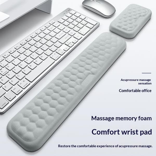 Musematte Tastatur Håndleddsbeskyttelse Hvilepute Kontor Skrivebeskyttelse Black L