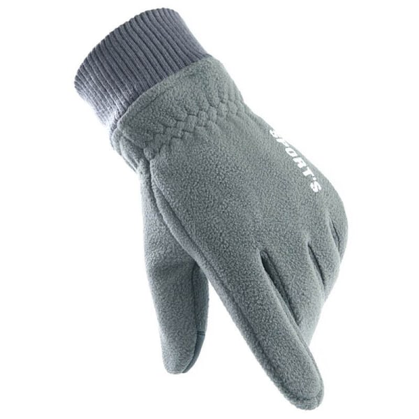 Miesten Winter Touch Gloves Miesten Plus Velvet Thicken Driving Warm Gray