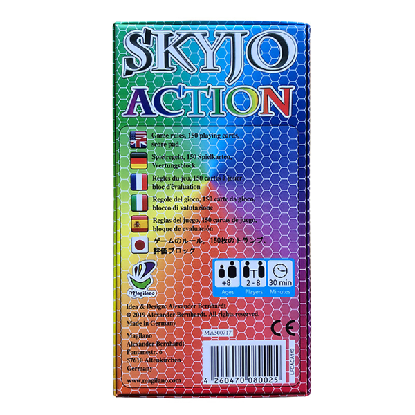 1 æske med "SKYJO Action" engelsk versionskort til Family Gatheri A1