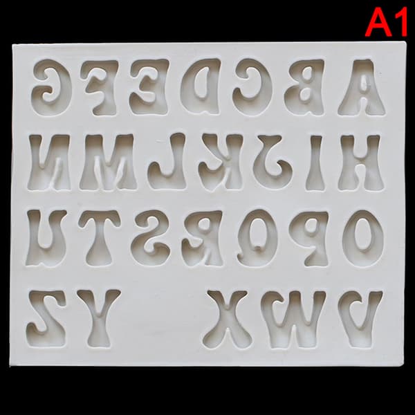 Siffror Formar Bokstäver Silikonform 3D Fondantform Kakor Dekor A1