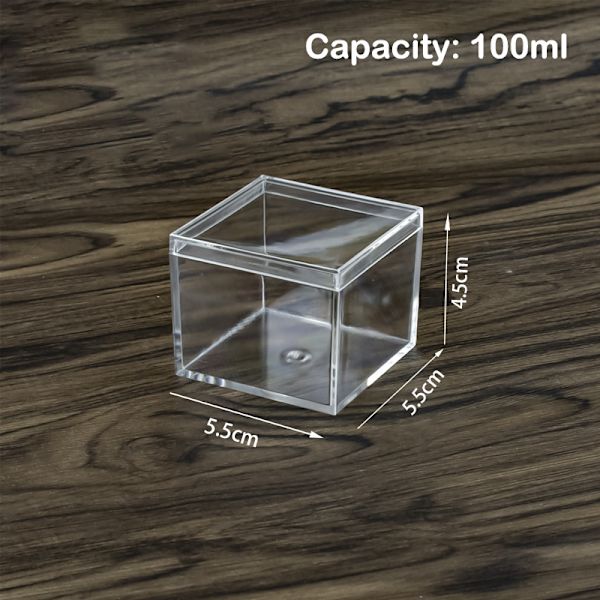 Firkantet Høj Transparent Plastic Box Betta Breeding Box Mini Can A2