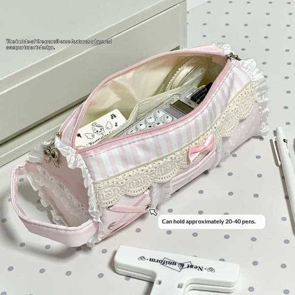 Pink Pige e Blonde Penalhus Studerende Stor Kapacitet Opbevaring Sta Blue