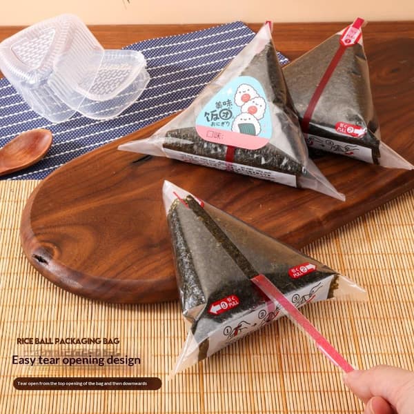 20/100 st triangulära risbollsförpackningspåsar Nori tång Sush D