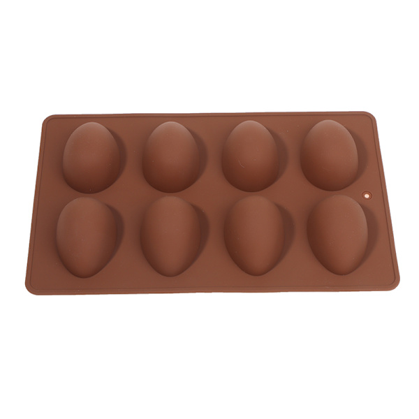 DIY 8 äggformade påskägg i silikonform för bakning av bakverk och choklad Coffee