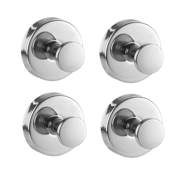 2/4 stk. gjenbrukbar sugekoppkrok i rustfritt stål, vanntett vegg Bright Silver 4