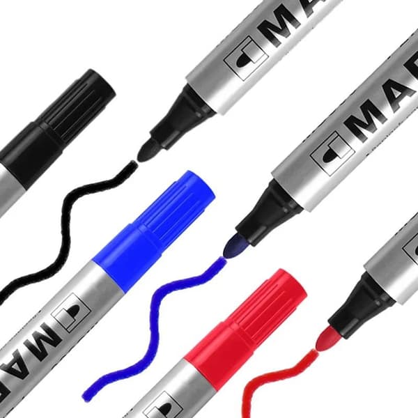 Permanent malingsmarkør vandtæt sort pen 2 mm hurtigtørrende Red