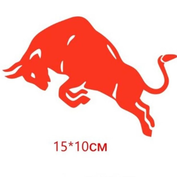 Jumping Bull Cow Red Car Sticker Vinyl Decals Black