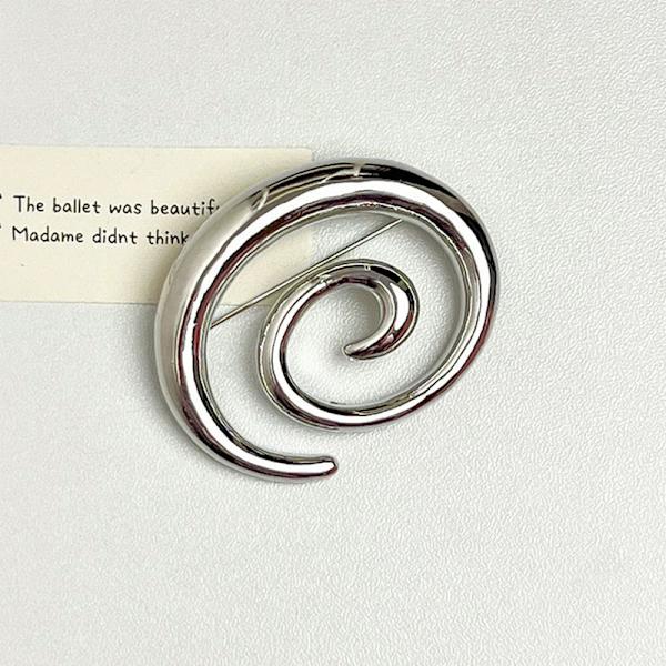 Vintage Creative Irregular Spiral Broscher Personlighet Enkel S Gold