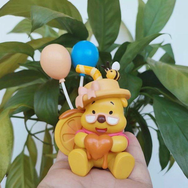 Disney Anime Figur Winnie-The-Pooh Eeyore Piglet Q-versjon Dol