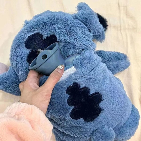 Anime Kawaii Stitch Plys varmtvandsflaske Vinter Hjem Vand Fi oneszie