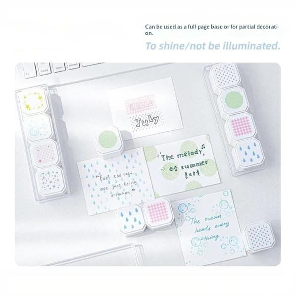 4-i-1 Mønster Baggrundsstempelsæt til DIY Journal Scrapbooking A2