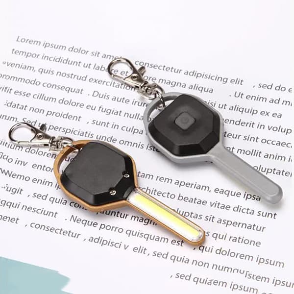 Kannettava COB LED -avaimenperävalaisin, taskuhätävalo Black