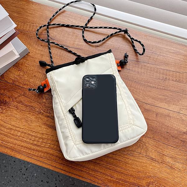Muoti Small Square Messenger Bag Vedenpitävä matkalaukku Black