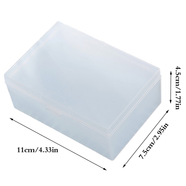 Mini Plastic Box Rektangulær Box Translucent Box Packing Box St 11x7.5x4.5cm
