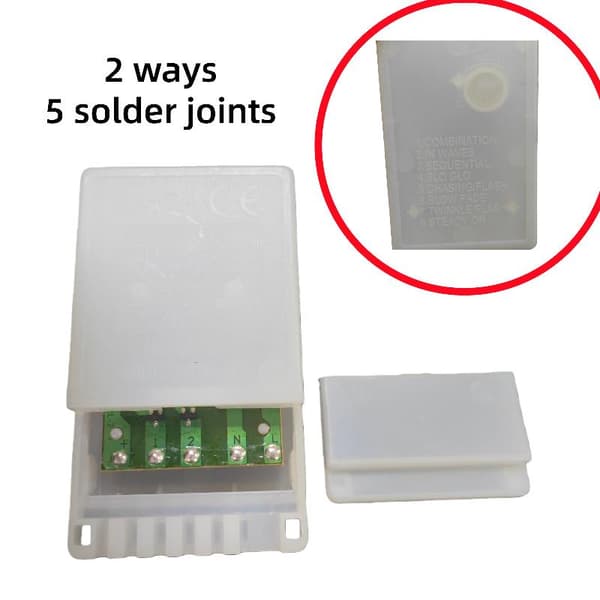 1Set LED Dimmer 8 lägen Controller LED-slinga nätgardinljus A3