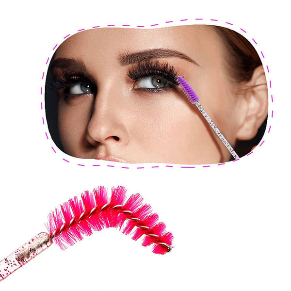 10 stk. genanvendelige øjenvippebørster i tuber, vippespoler, mascara W Pineapple