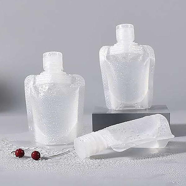 Transparent Clamshell Förpackningspåse Plast Stå Upp Pip Pouc 30ML