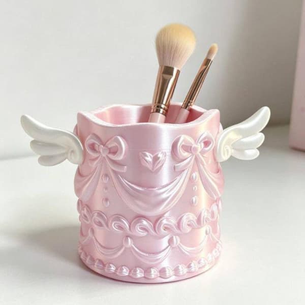 1 stk. Engelvinger Relief Makeup Børsteholder Luksus Kosmetisk Org A1