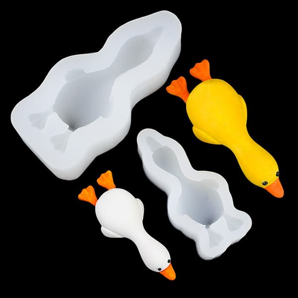 3D Andeform Silikonform DIY Duftlys Gips Såpe Leire A1