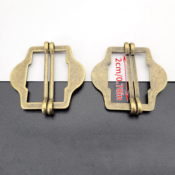 3PCS Metall Dobbel Pin Spenne Elastisk Justering Rektangel Spenne A4