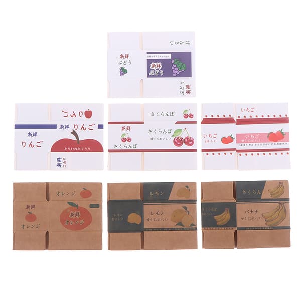 1/12 Dollhouse Paperilaatikot Model Mini Simulation Fruit Box Nukke A5