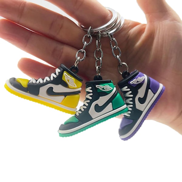 Utsøkte 3D Mini Sneakers nøkkelring Sneakers Fans Souvenir Key A1