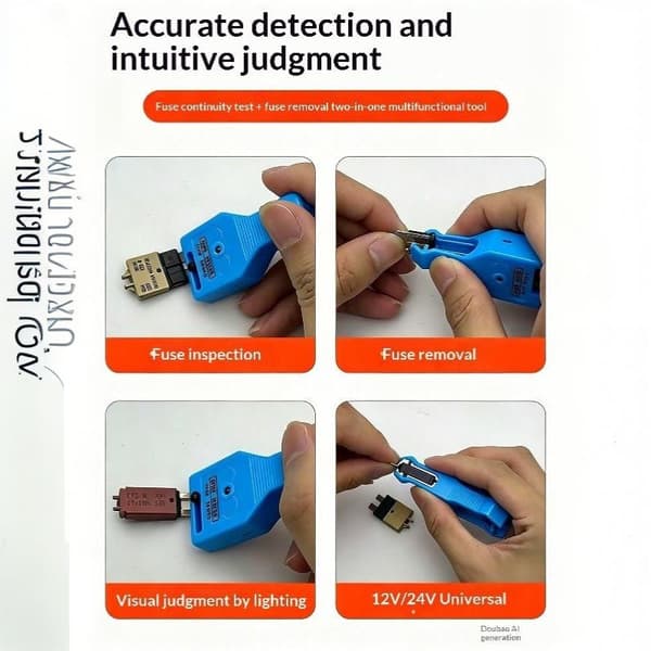Universal Auto Bil Sikring Type Tester Checker Aftrækker Kit Fjernelse A2