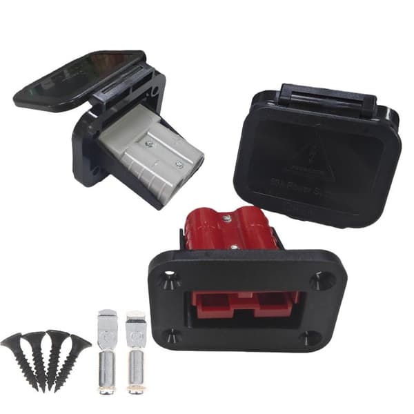 1 sett 50A batteriladekontaktsett hurtigplugg bilbatteri Grey B