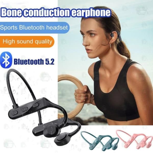 NYT Universal Bone Conduction Headset Trådløse Bluetooth-hovedtelefoner Black