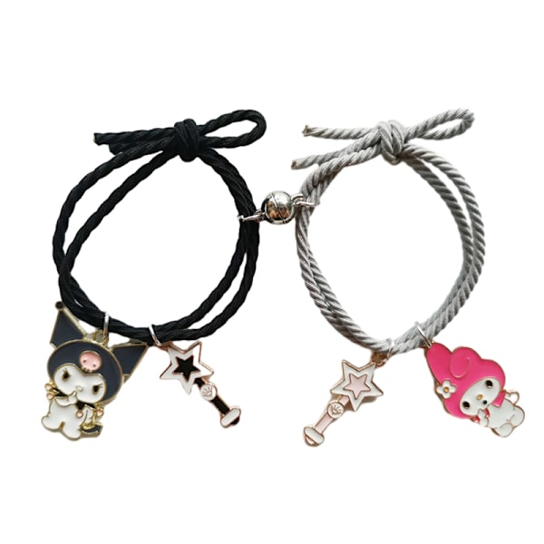 1 pari Sanrio Asusteet Rannekoru Kuromi Melody Magnetic Rubbe A5