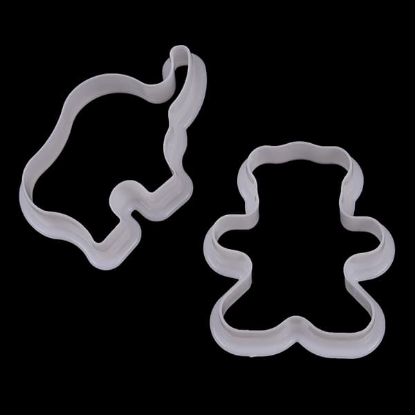 6 stk. dyr plast cookie biscuit ters wienerbrød fondant forme c