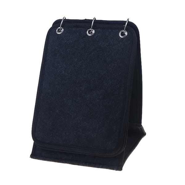 Nåledisplay Sider Holder Kalender Opbevaringsholder med 3 Ringbind Black