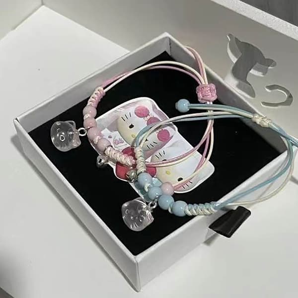 Kawaii Sweet e hänge flätat rep armband vän par jude Blue