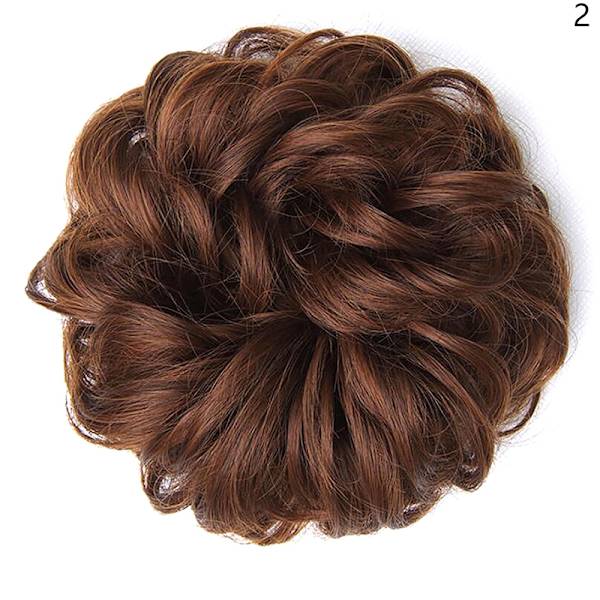 Syntetisk hårbulle peruk hästsvans hårförlängning Scrunchie Elasti 2