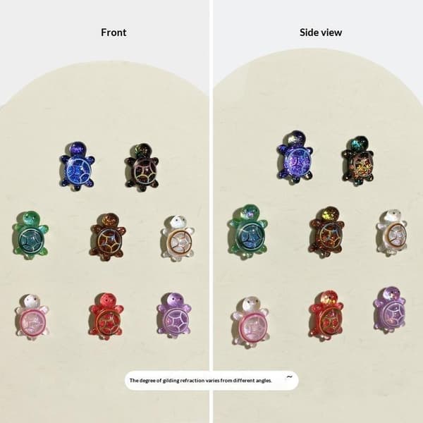 50 stk. Mini Harpiks Farverige Skildpaddefigurer Multifunktionel Skildpadde A7