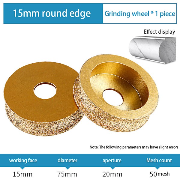 10-30MM lodde diamantprofileringshjul for vinkelsliper 15mm