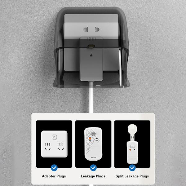 Badrumsuttag Vattentät Box Switch Plug Rainproof Pr White