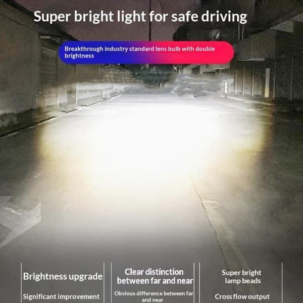 1/2 stk. 120W LED-lys til motorcykel Super Bright Mini Driving E