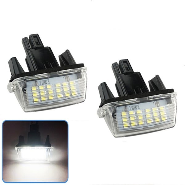 2 kpl valkoista LED-rekisterikilven valoa Toyota Camry Yarisille