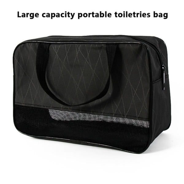 Travel MeshToiletry Bag Kannettava vedenpitävä kädessä pidettävä kylpy Sto B1