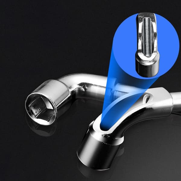 1 st L-typ rörperforeringsarmbåge Mini Universal dubbelhuvud H 7MM
