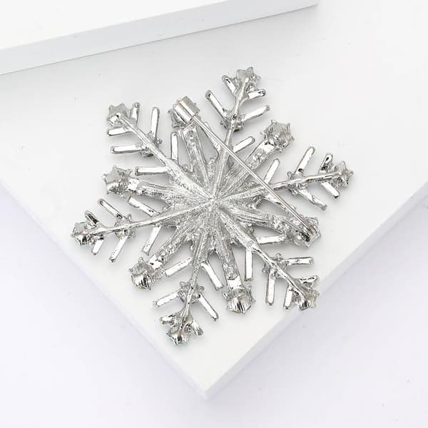 Mode Lyx Strass Snöflinga Broscher För Kvinnor Kläder A2