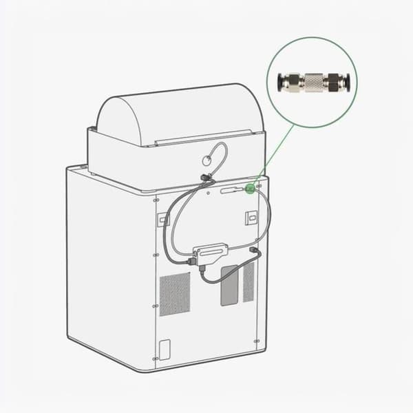 1/3 stk. Bowden-kobling i rustfrit stål kompatibel med X1C/P1P 3 1pc
