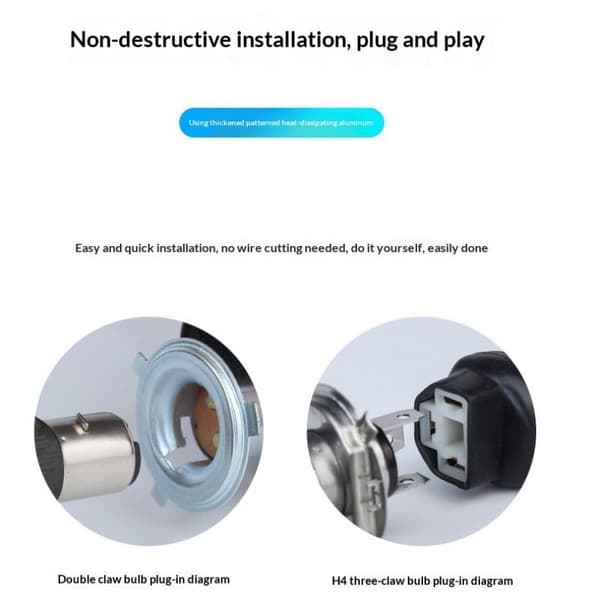 1/2 stk. 120W LED-lys til motorcykel Super Bright Mini Driving G