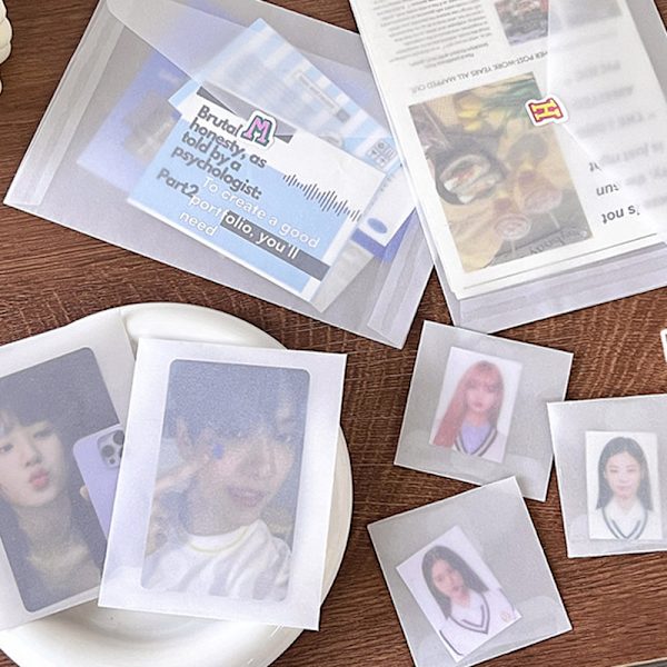 10st halvtransparenta kuvert för förvaringsväska för DIY-fotokort 1