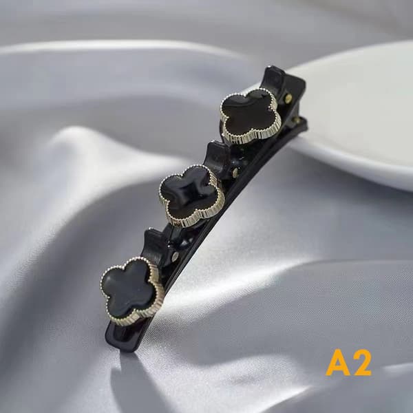Sparkling Crystal Stone punottu hiusklipsit Double Bangs punottu A1